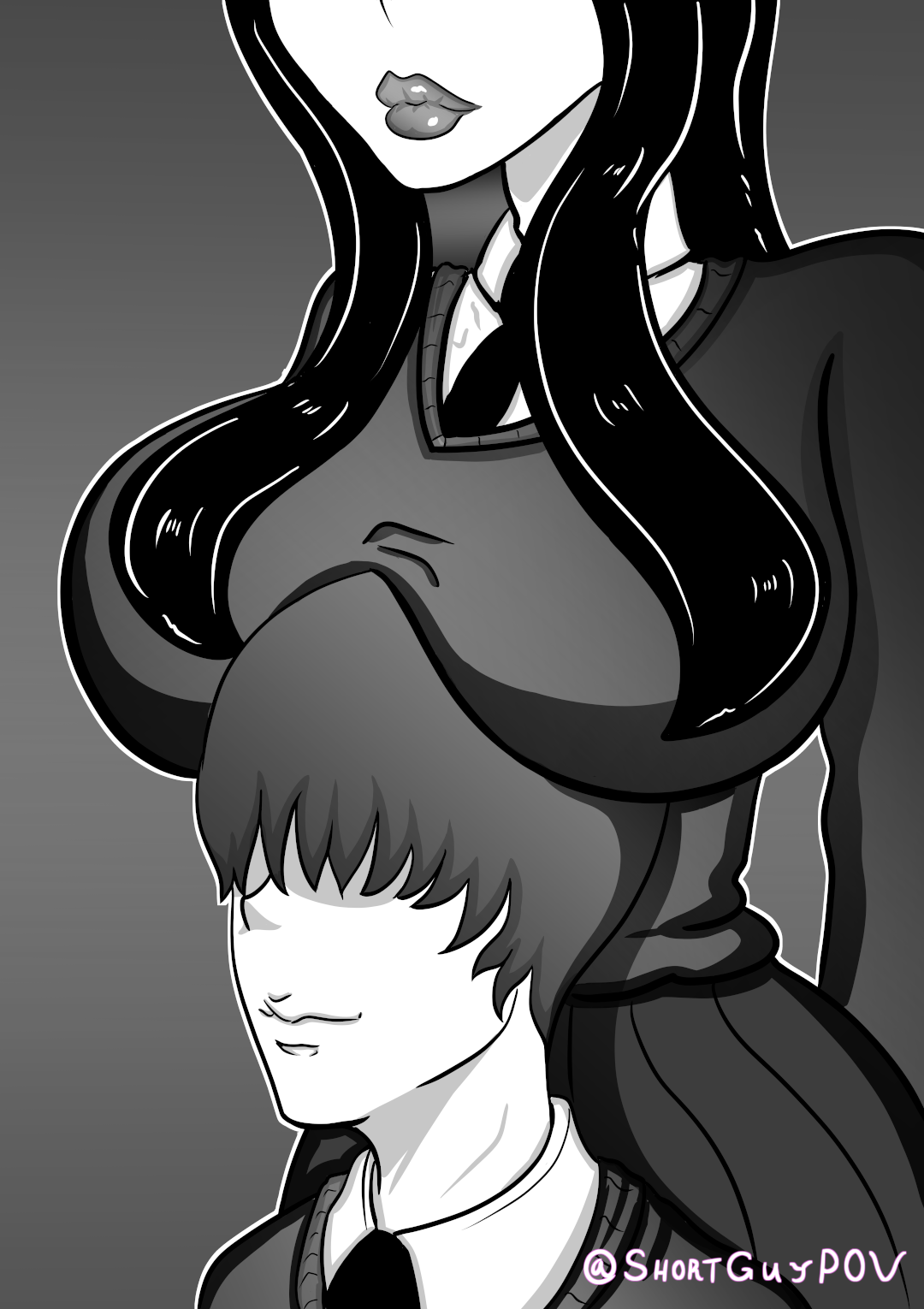 Tall girl in a bad mood. page 1 full