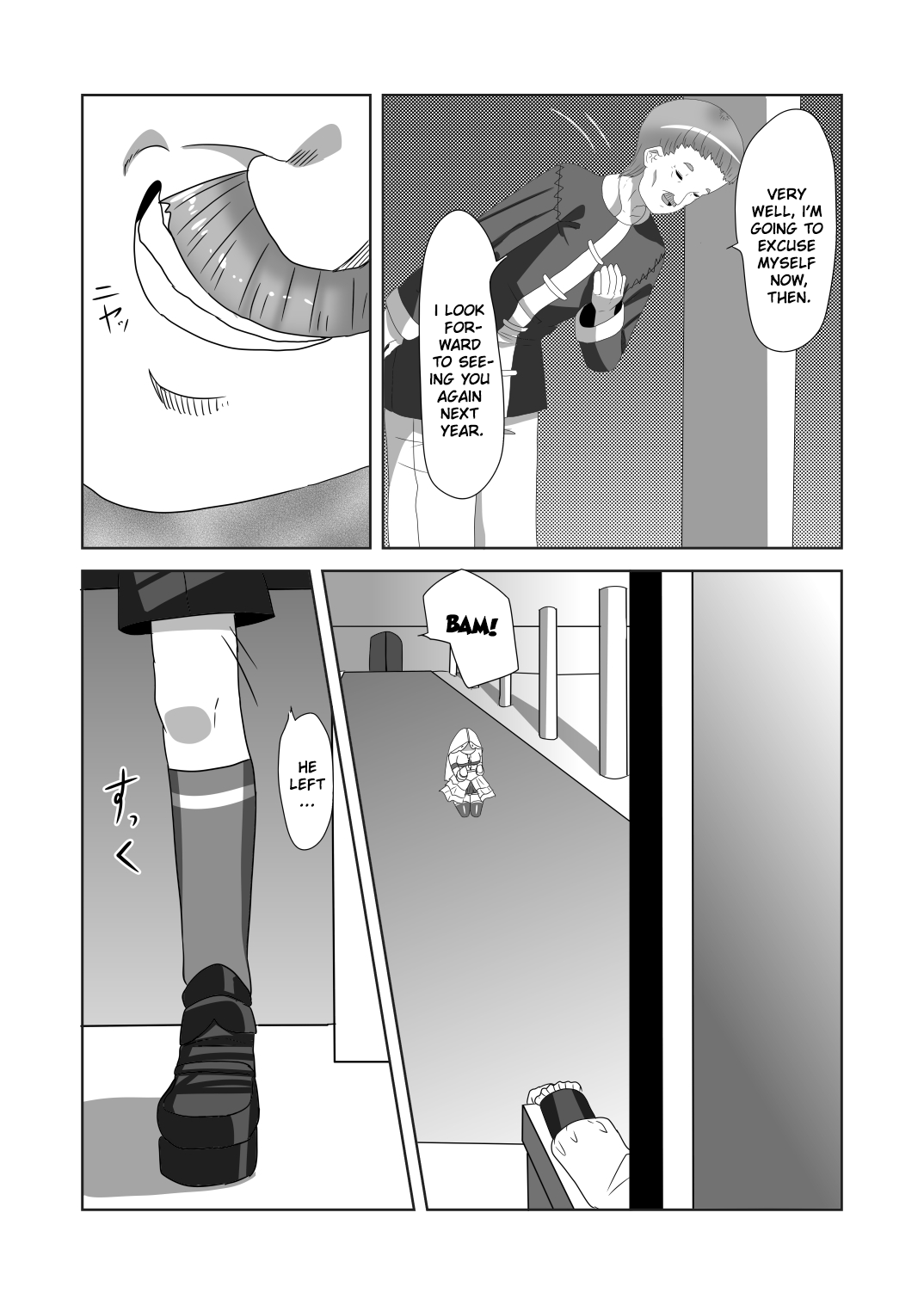 Shota Kyuuketsuki to Ikenie no Futanari Ookamihime | Vampire Shota and Sacrificial Futanari She-Werewolf page 6 full