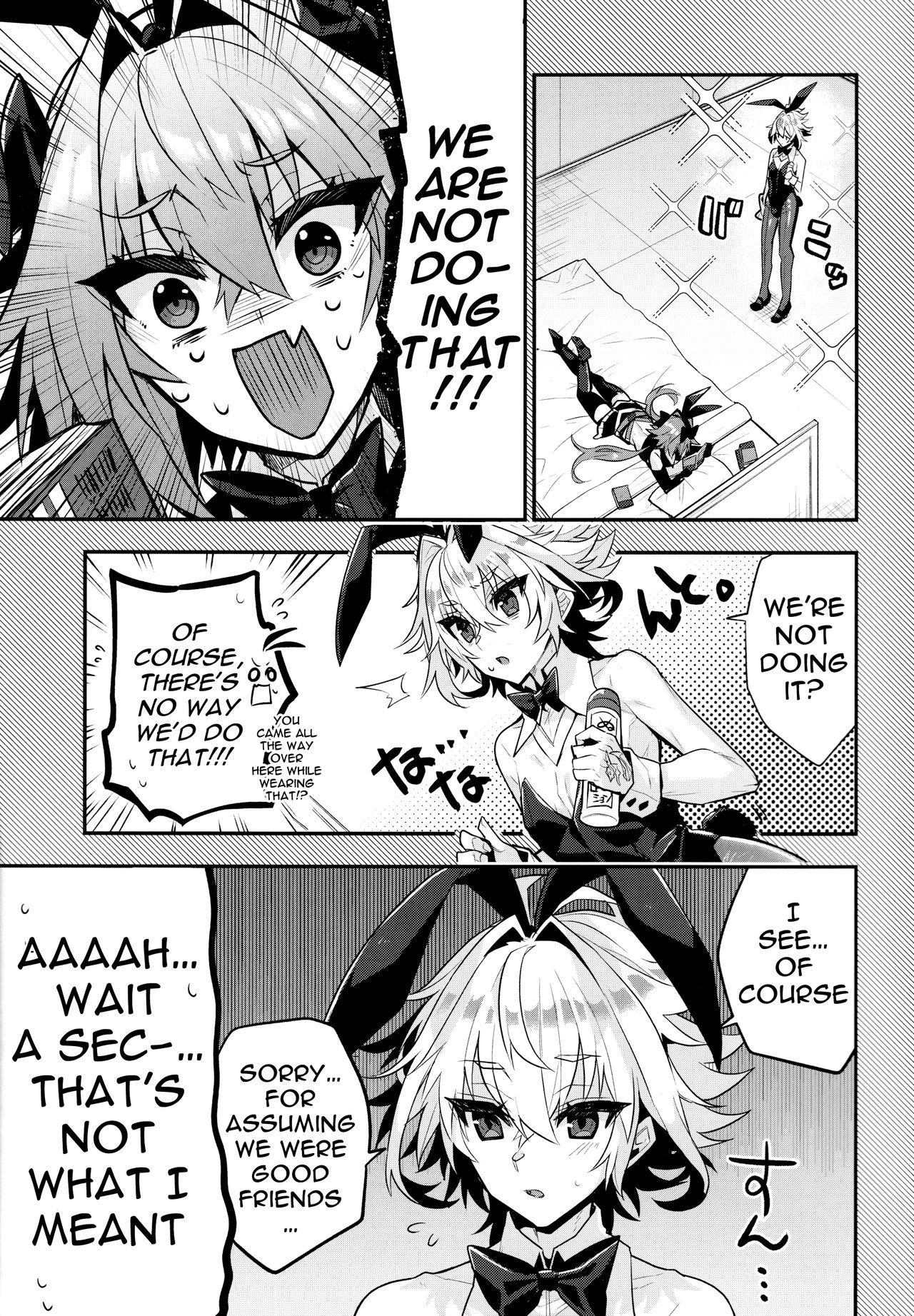 Naka no Ii Shinyuu wa Bunny Cosplay Kijoui Koubi o Sururashii zo | Rider, I Heard That Good Friends Are Supposed To Have Cowgirl Sex While In Bunny Cosplay page 2 full