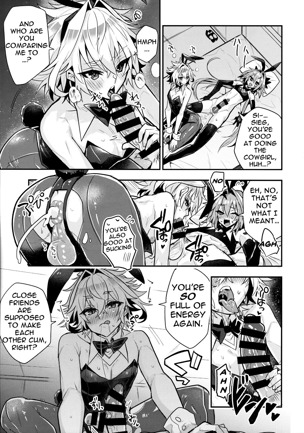 Naka no Ii Shinyuu wa Bunny Cosplay Kijoui Koubi o Sururashii zo | Rider, I Heard That Good Friends Are Supposed To Have Cowgirl Sex While In Bunny Cosplay page 4 full