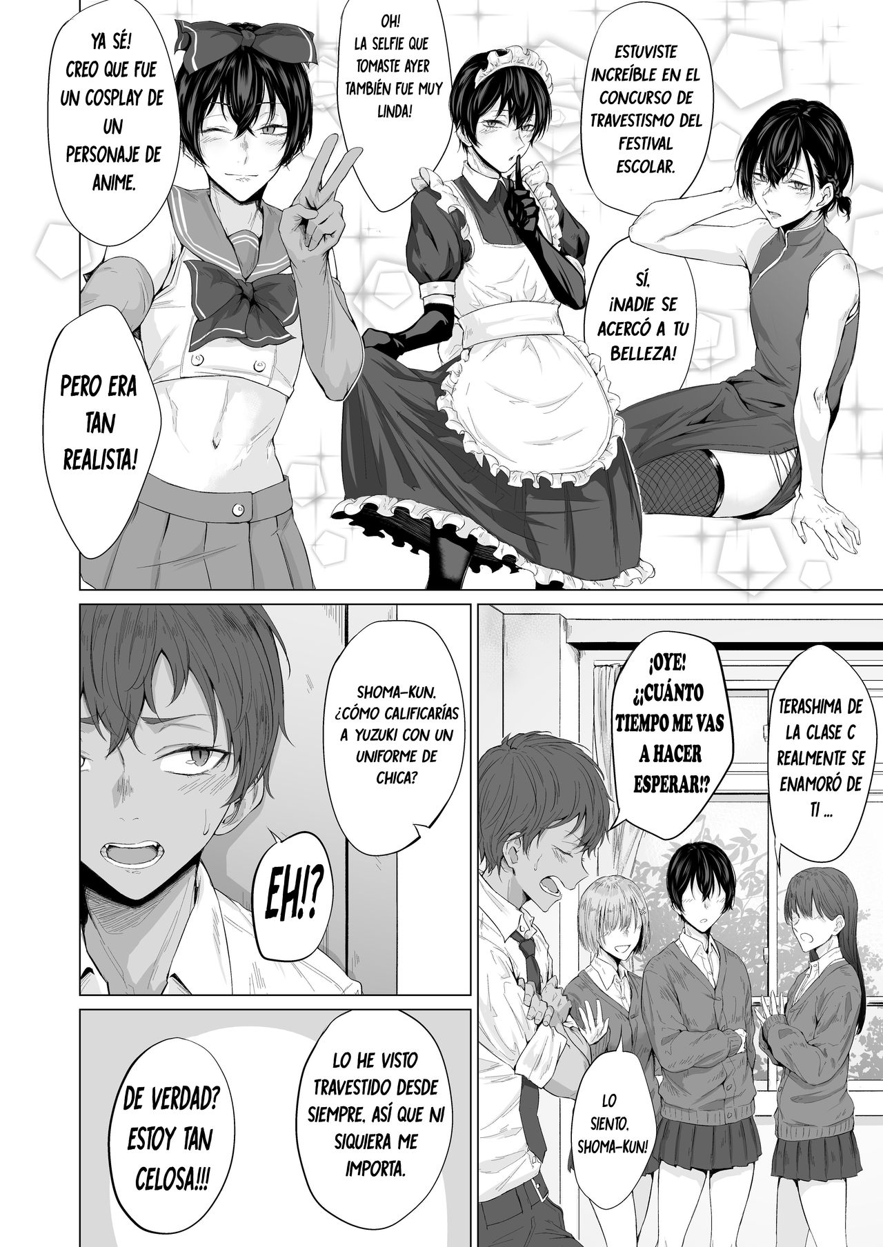 Konna no, Mou Manko da yo... Osananajimi no Gokubuto Chinpo de Josou Mesuiki o Oshiekomareta Boku My Childhood Friend Made Me Cross-dress and Femgasm with his Thick Dick  ESP page 3 full
