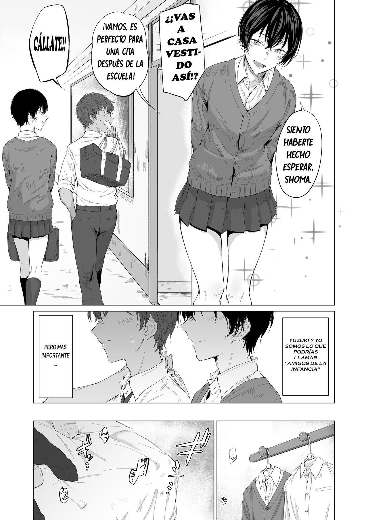 Konna no, Mou Manko da yo... Osananajimi no Gokubuto Chinpo de Josou Mesuiki o Oshiekomareta Boku My Childhood Friend Made Me Cross-dress and Femgasm with his Thick Dick  ESP page 4 full