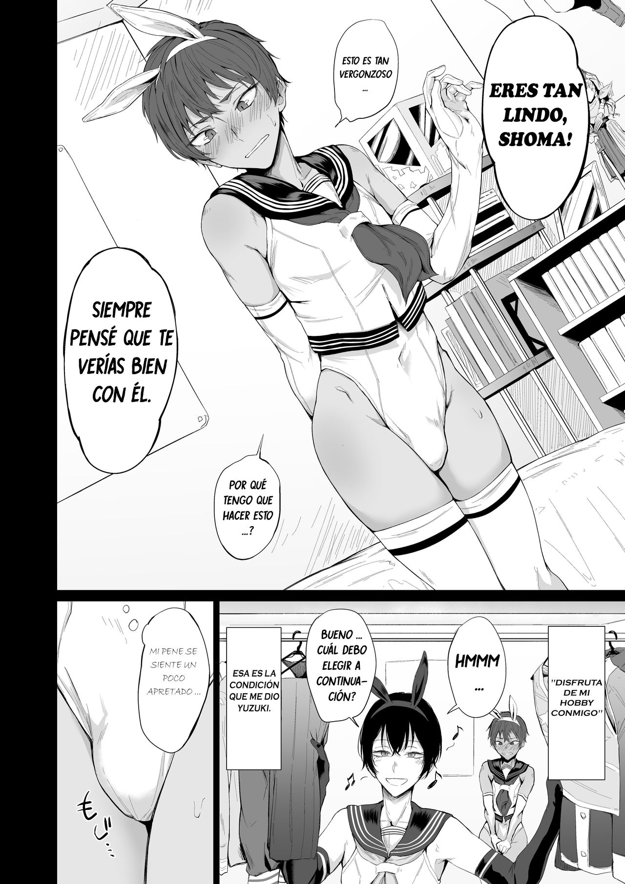 Konna no, Mou Manko da yo... Osananajimi no Gokubuto Chinpo de Josou Mesuiki o Oshiekomareta Boku My Childhood Friend Made Me Cross-dress and Femgasm with his Thick Dick  ESP page 7 full