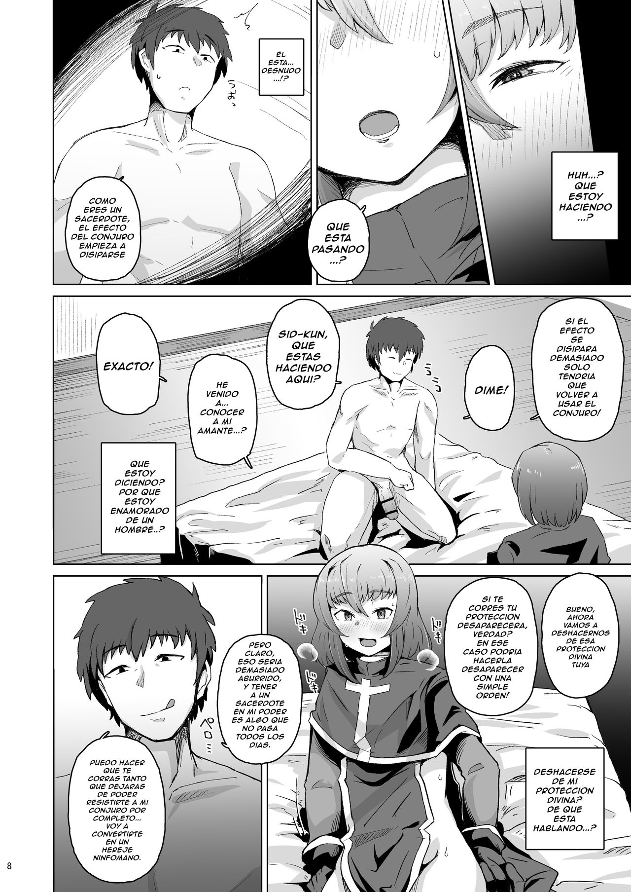 Souryo Saimin -Shasei Taboo na Otokonoko o Kyousei Ketsu Acme- | Priest Hypnosis -Forcing Celibate Crossdressing Priest to Ejaculate- page 7 full
