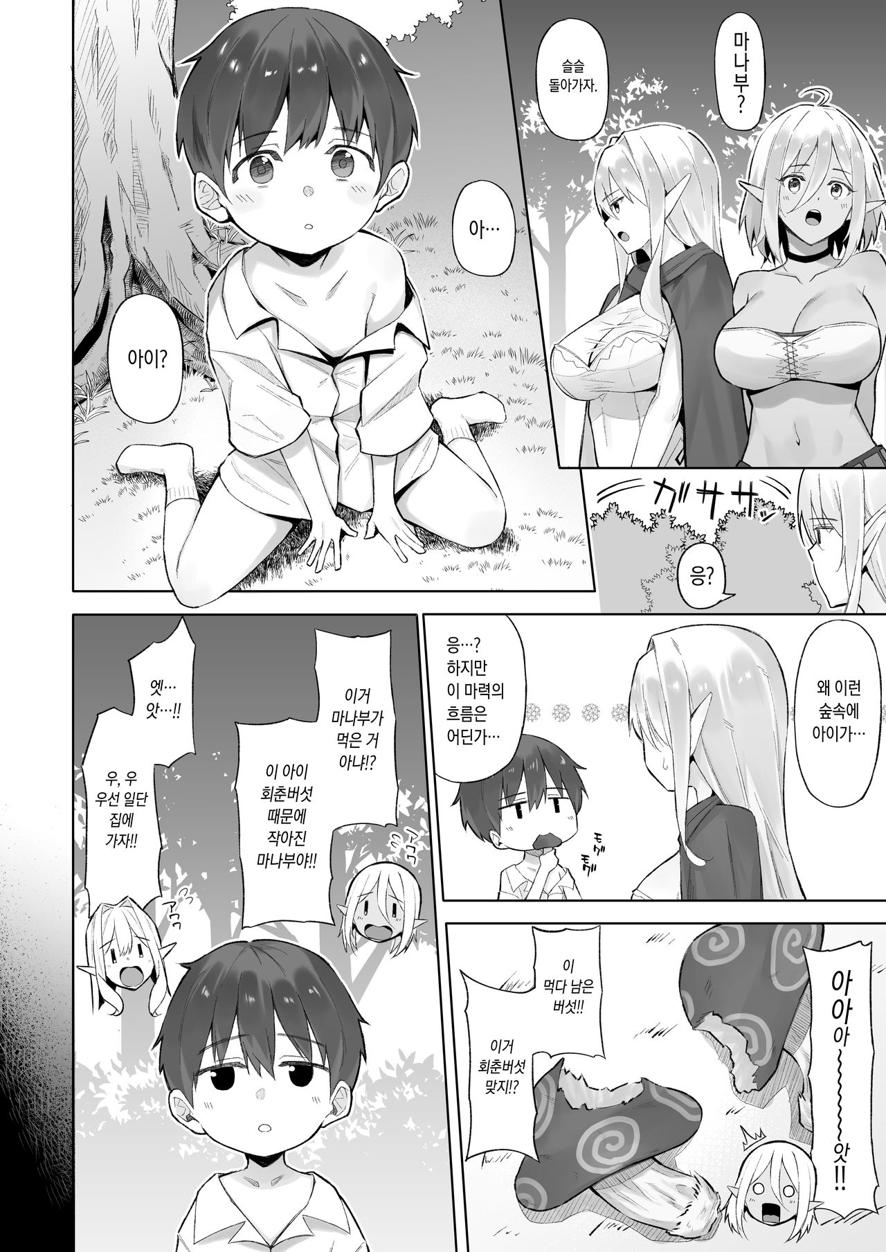 Isekai Shoukan IV Elf na Onee-san to Fushigi na Kinoko | 이세계소감 Ⅳ 엘프 누나랑 신기한 버섯 page 5 full