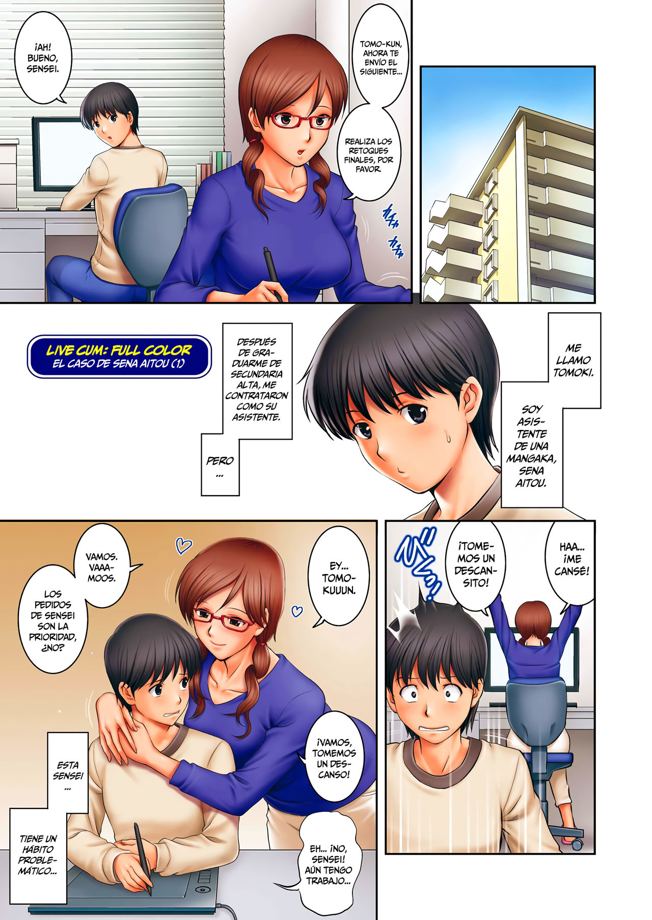 LIVE CUM Full Color Aitou Sena no Baai 1-4 | LIVE CUM Full Color - El Caso de Sena Aitou 1-4 page 1 full