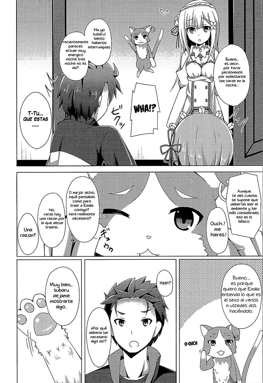 Oshiete Rem Sensei - Emilia-tan to Manabu Hajimete no SEX | Enseñame, Rem-sensei! una introduccion al sexo con Emilia-tan page 5 full