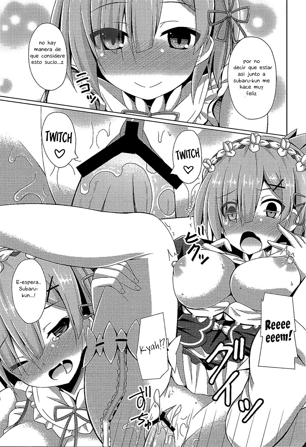 Oshiete Rem Sensei - Emilia-tan to Manabu Hajimete no SEX | Enseñame, Rem-sensei! una introduccion al sexo con Emilia-tan page 8 full