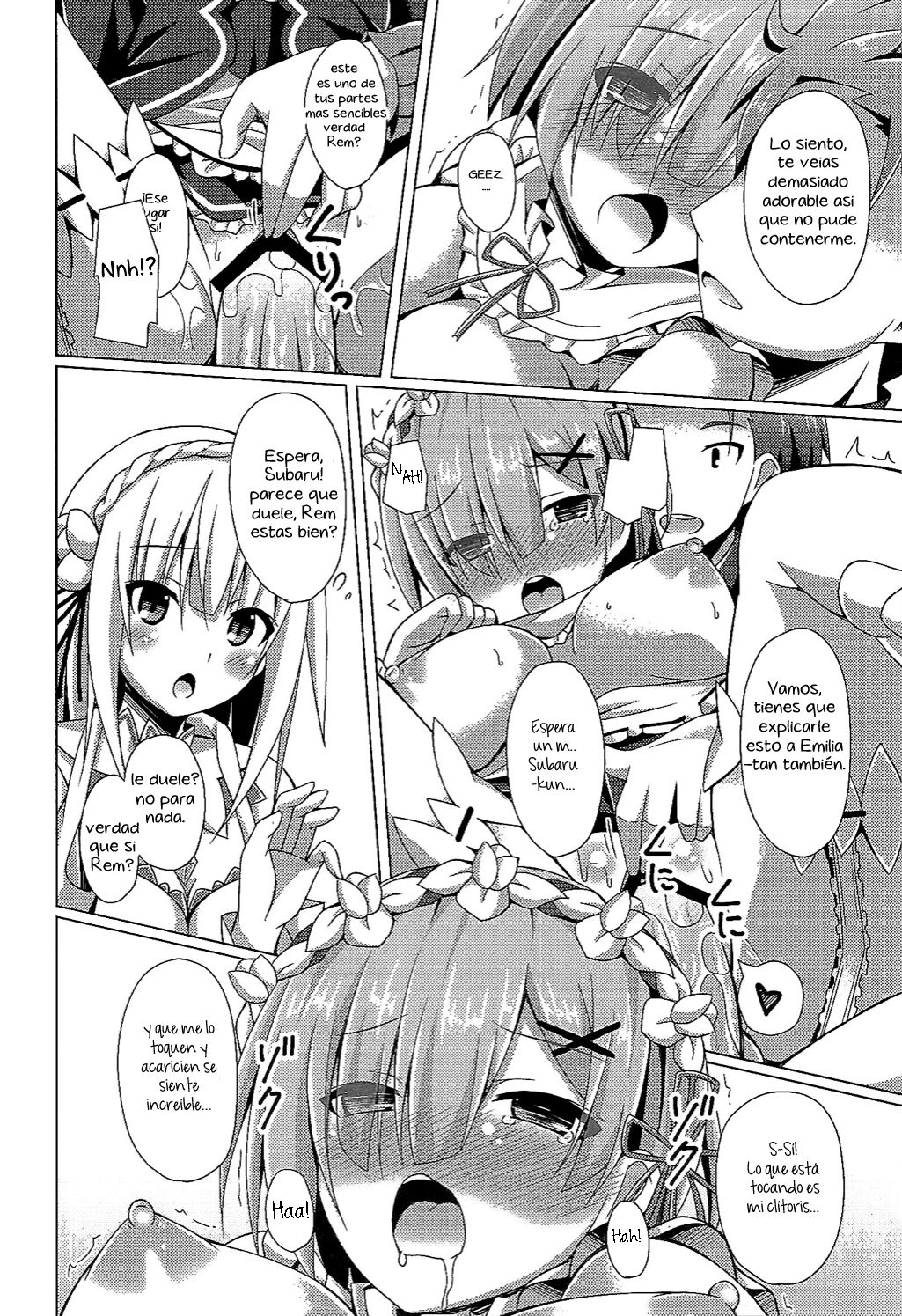 Oshiete Rem Sensei - Emilia-tan to Manabu Hajimete no SEX | Enseñame, Rem-sensei! una introduccion al sexo con Emilia-tan page 9 full