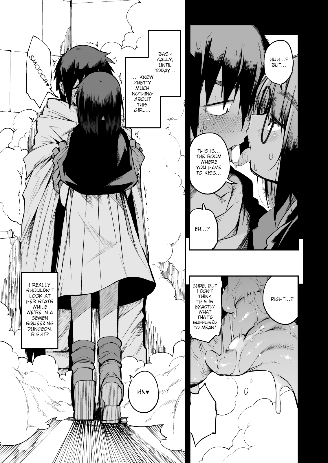 Sakusei Dungeon Kouryaku ni Mukanai Jimiko no S-kyuu Dosukebe Status | Escaping a semen squeezing dungeon with a modest girl who I really didn't expect to have S-rank slut stats page 10 full
