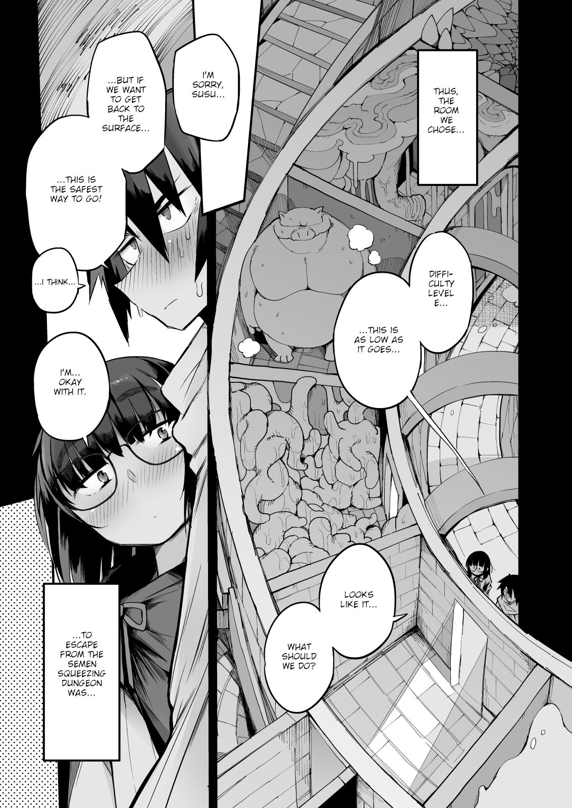 Sakusei Dungeon Kouryaku ni Mukanai Jimiko no S-kyuu Dosukebe Status | Escaping a semen squeezing dungeon with a modest girl who I really didn't expect to have S-rank slut stats page 6 full