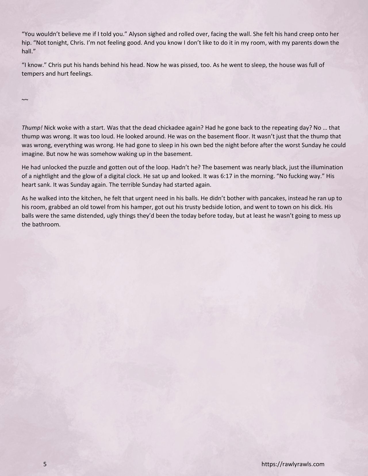 Enki's Puzzle Chapter 3: Rawly Rawls Fiction page 5 full