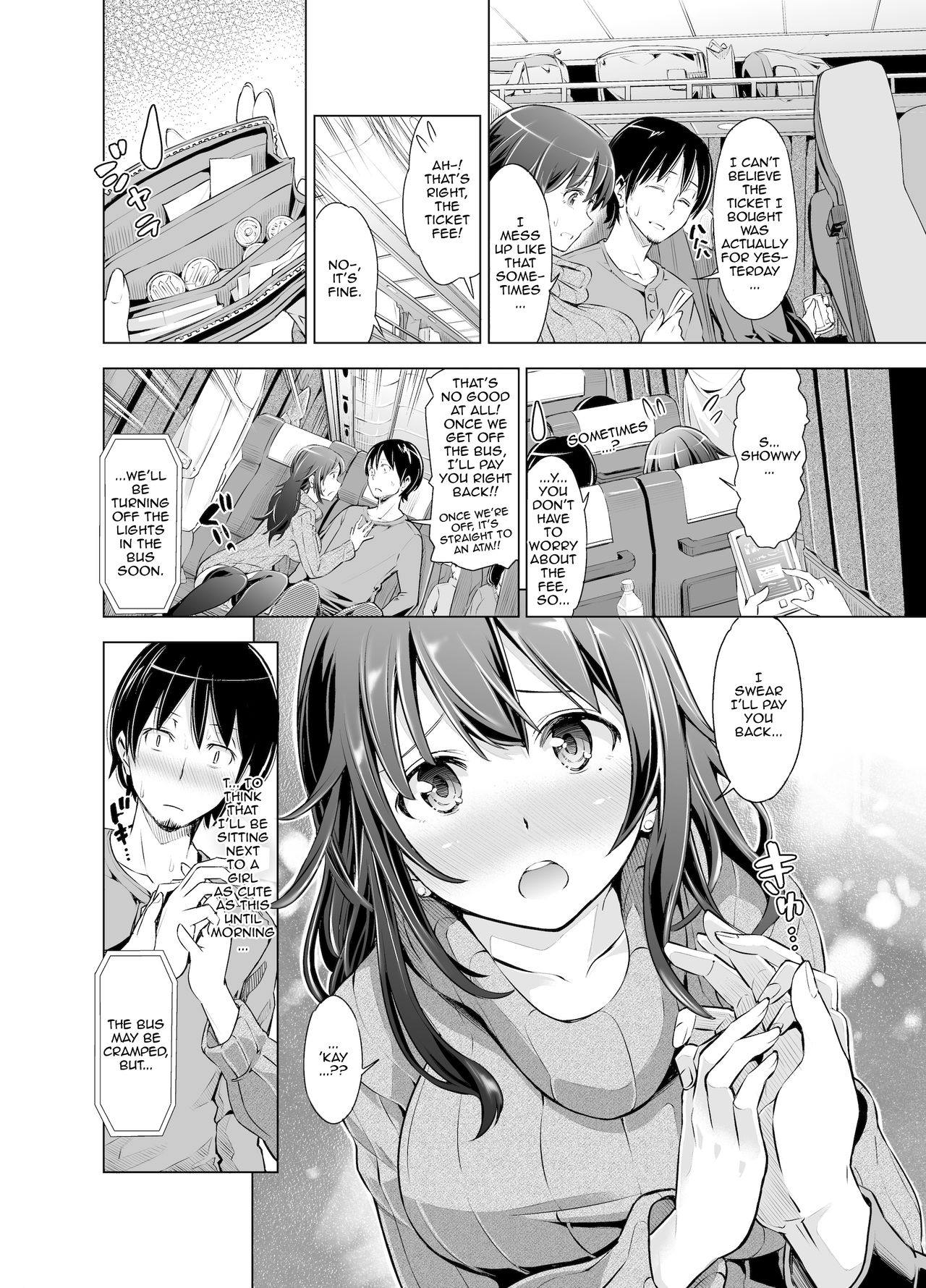 Yakou Bus de Tonariawaseta Kyonyuu JD ni Itazura shitetara Saigo made Ikechatta Ken. | The Case Of Groping a Big Breasted College Girl On a Night Train Until She Came page 3 full