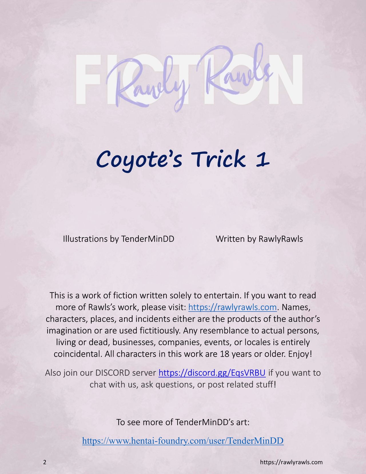 Coyote's Trick Chapter 1: Rawly Rawls Fiction page 2 full