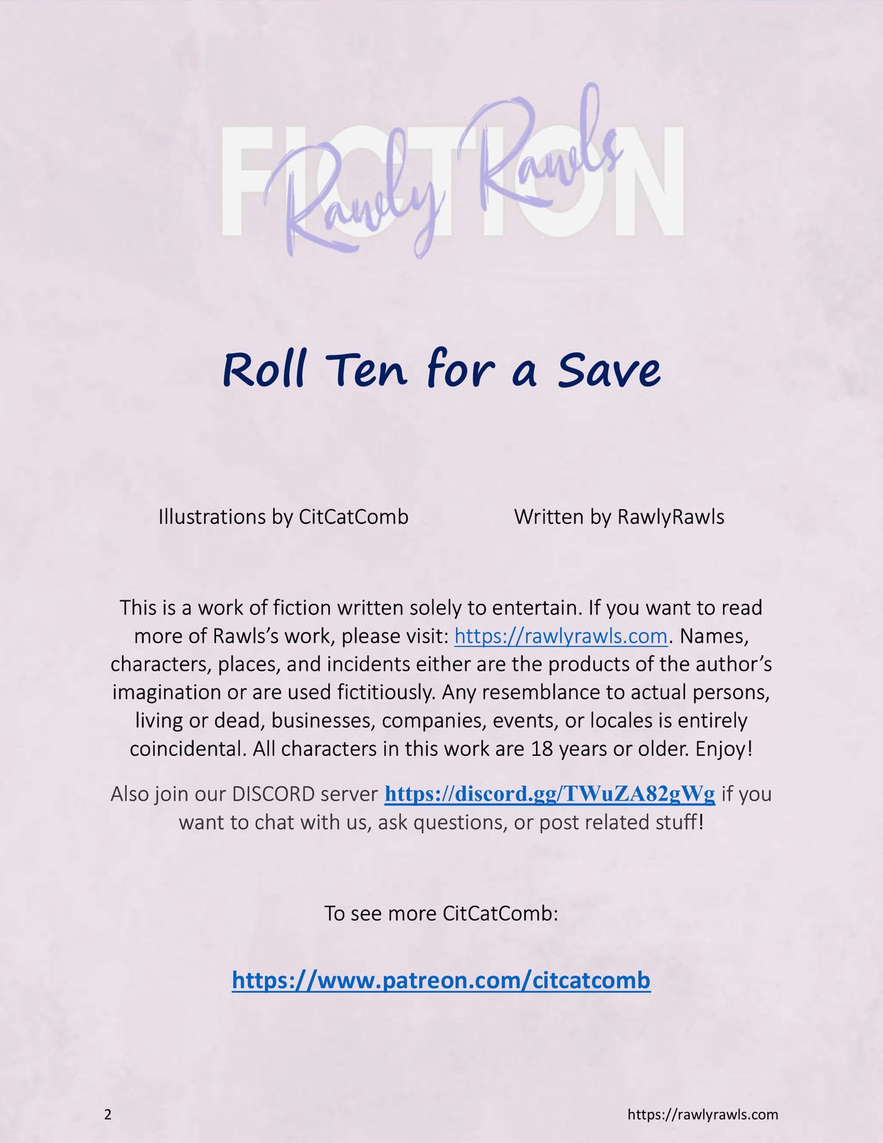 Roll Ten for a Save: Rawly Rawls Fiction page 2 full
