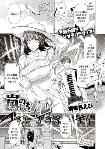 [Ebina Ebi] Arashi no Chi Hare (COMIC Kairakuten BEAST 2019-09) [Korean] [Digital] cover