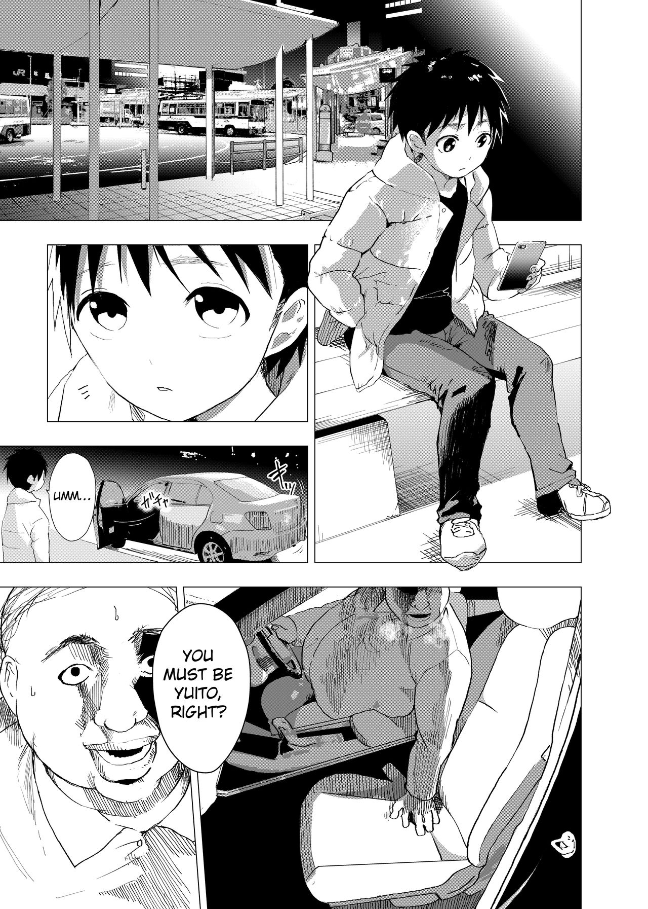 Ibasho ga Nainode Kami-machi Shite Mita Suterareta Shounen no Eromanga  | A dirty manga about a boy who got abandoned and is waiting for someone to save him page 9 full