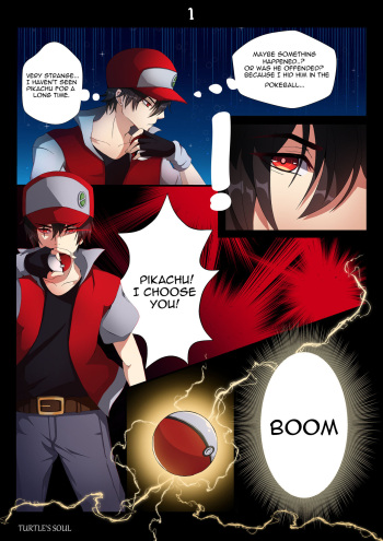 [TurtlesSoul] Trainer Red with Pikachu (in progress?) cover