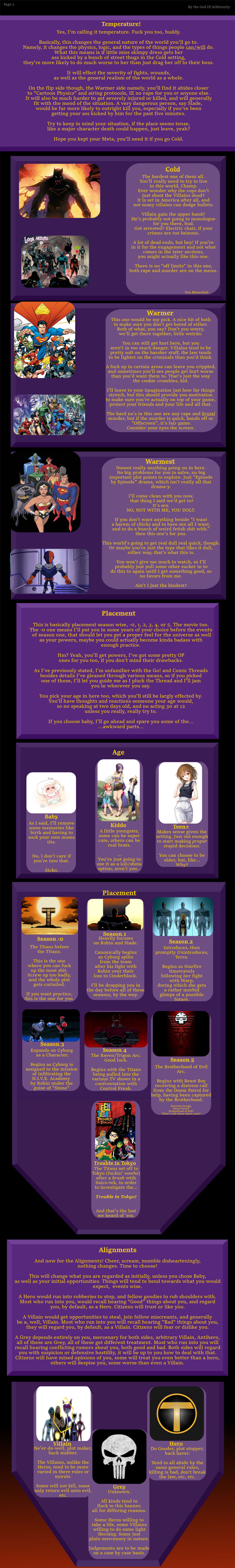 Teen Titans CYOA page 2 full