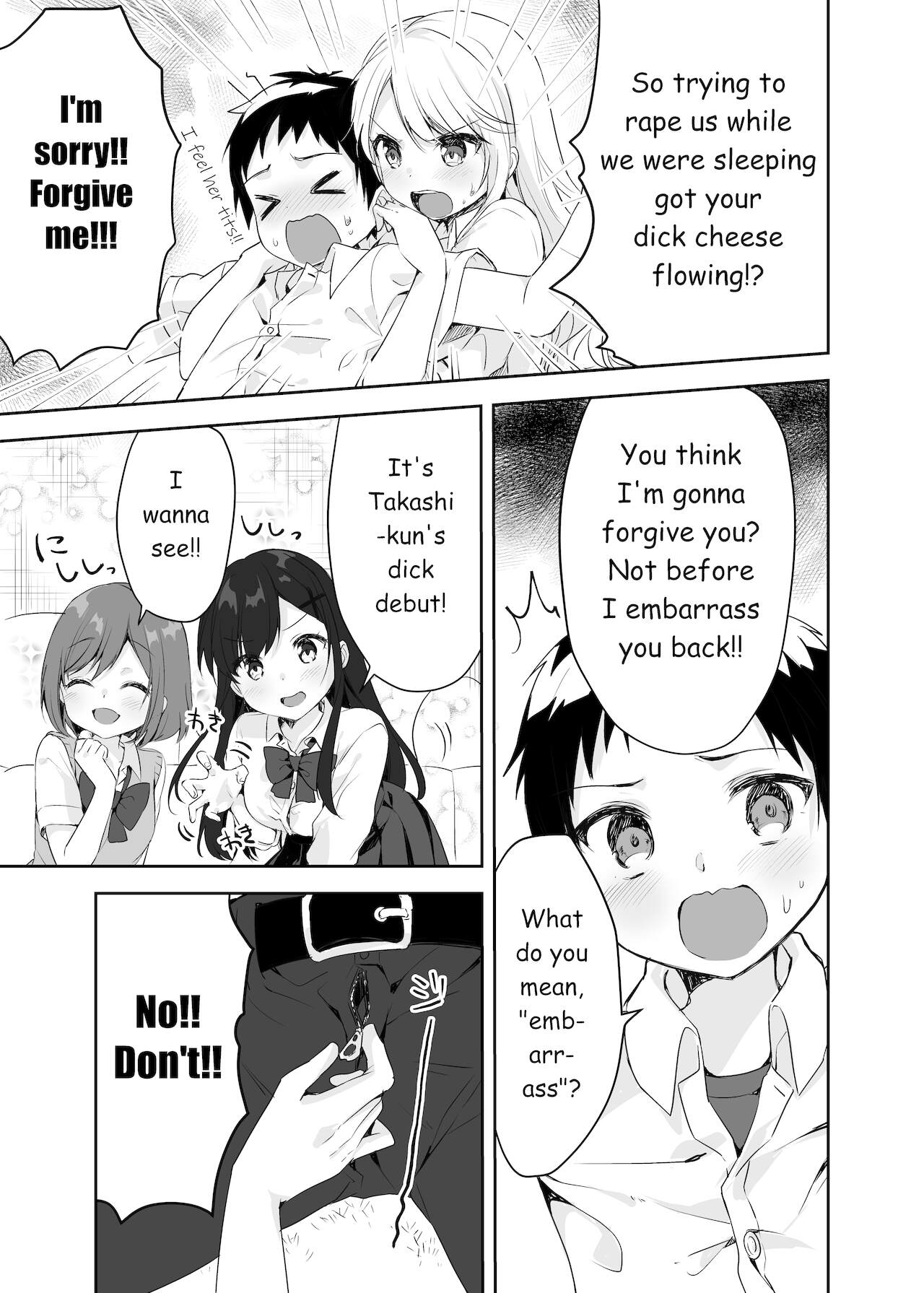 Boku no Onee-chan to Tomodachi wo Nemurasete Osottemitara Kaeriuchi ni Atta | The Tables were Turned when I tried to Rape my Sister and her Friends while they were Asleep page 11 full
