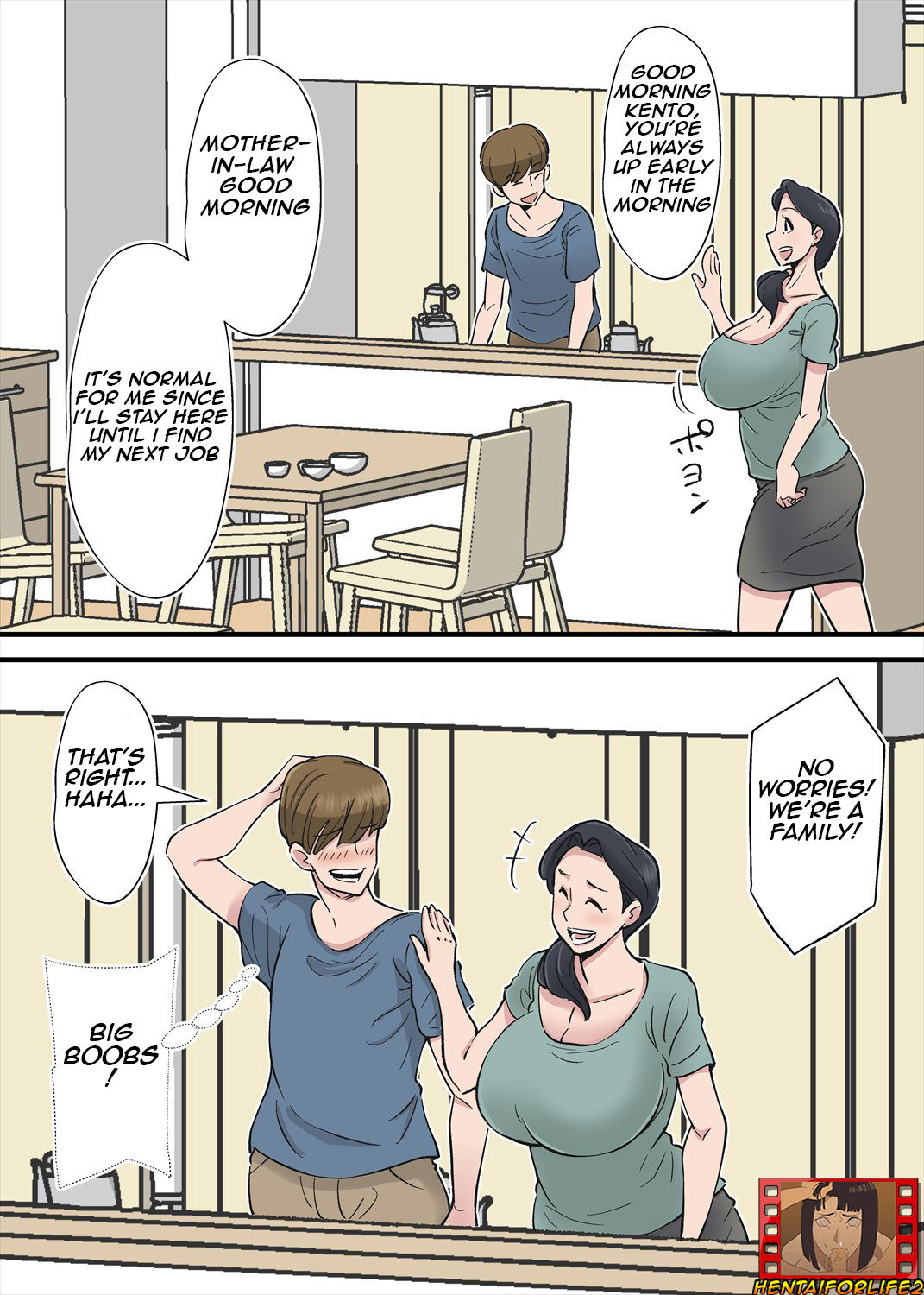Hentai Kansoku ~Yome no Bakunyuu Kaa-chan o Netoritai/I want to cuckcold my wife with mother-in-law's big breasts page 2 full