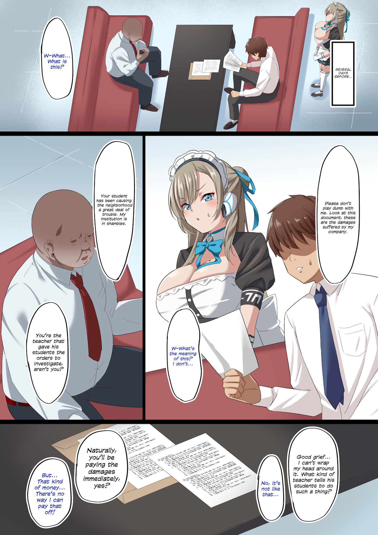Ore no Kanojo ga Kimodebu Shachou no Seishori Maid ni Sareta Ken  | My Girlfriend Was Turned Into a Sex Maid for My Creepy Boss page 4 full