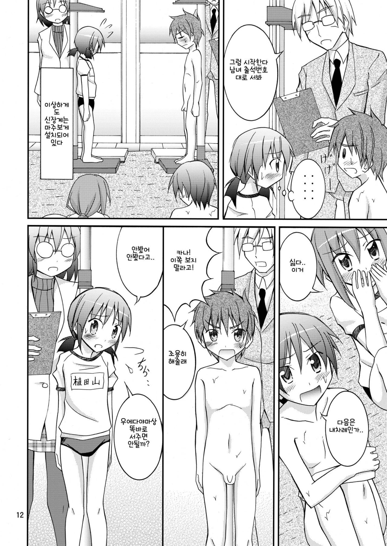 Joshi mo Zenra ni Sareta Shintaikensa | 여자도 알몸이 되었던 신체검사 page 12 full