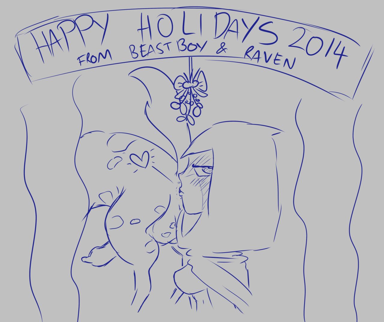 Happy Holidays from Raven and Beast Boy page 1 full