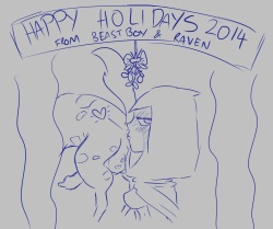 Happy Holidays from Raven and Beast Boy
