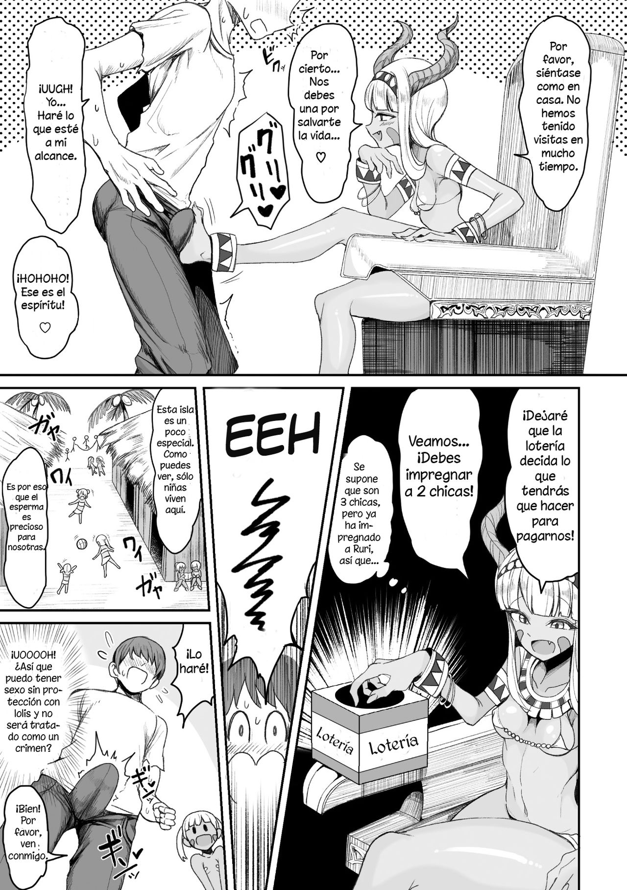 Nagaretsuita no wa Kasshoku Loli shika Inai Mujintou deshita | Naufrague en una isla desierta que resultó ser habitada por lolis morenas page 7 full