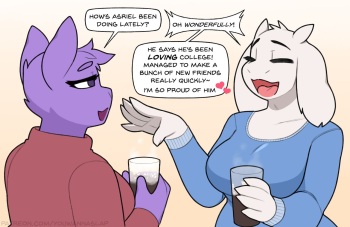[Youwannaslap]Asriel In College cover