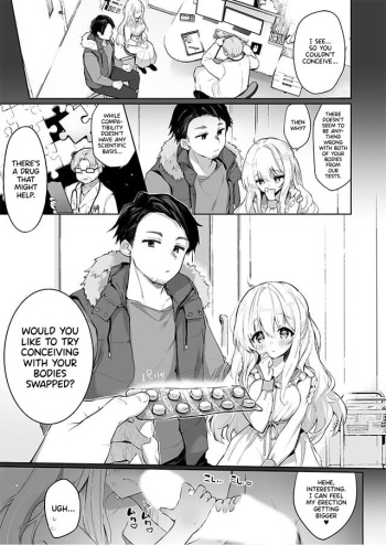 [Kurimoti Tiduru] Irekawari Fuufu Gyakuten! Tanetsuke Sex | Body Swapped Husband and Wife Baby-Making Sex! [English] [WataTL] cover