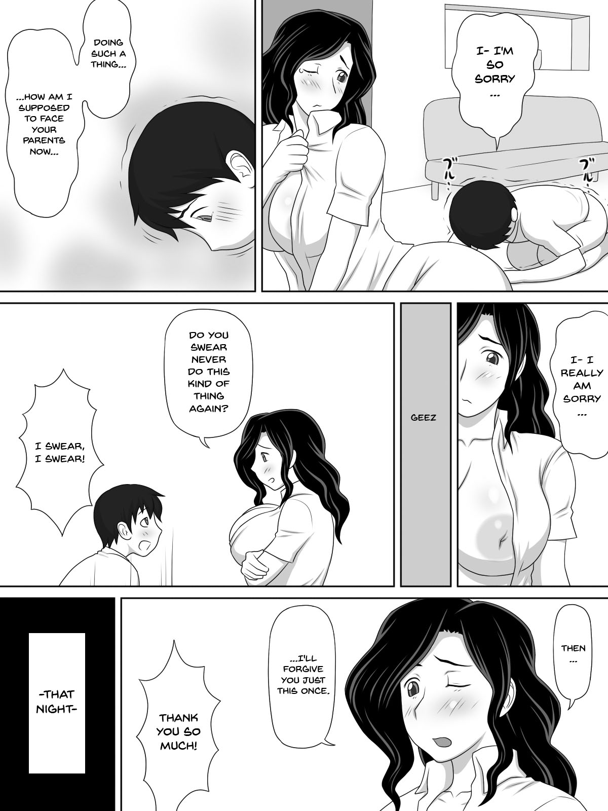 Friendly Sugiru Tomodachi no Kaa-san ga Boku ni Betabeta Micchaku Shitekite... | My Friend's Overly Friendly Mom Keeps Sticking Close To Me page 12 full