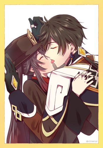 [stewsui] Zhongli x Hu Tao love story hentai doujinshi (Genshin Impact) [English] cover