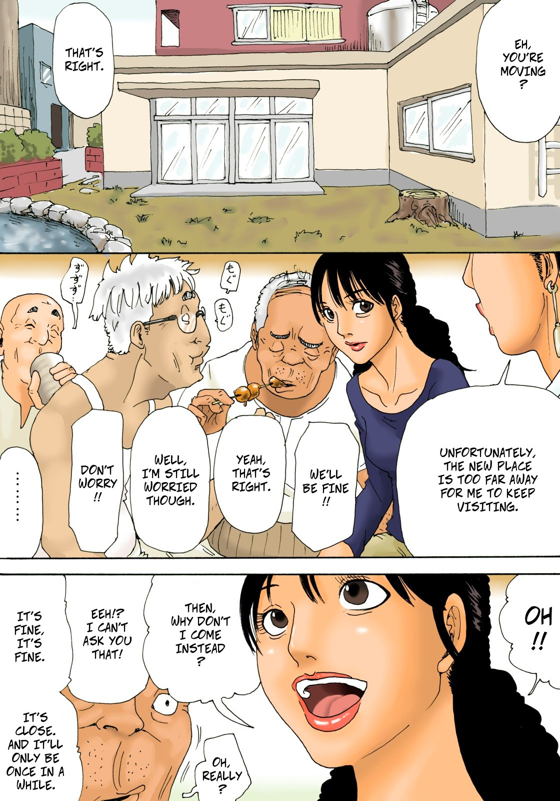 Otoko no Naka ni Onna ga Hitori | The Housewife and The Old Men page 9 full