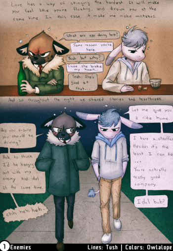 [Tush] Enemies (Colourized by Owlalope) [Aggretsuko] cover