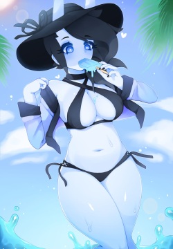 Spooky Having A Wardrobe Malfunction On The Beach