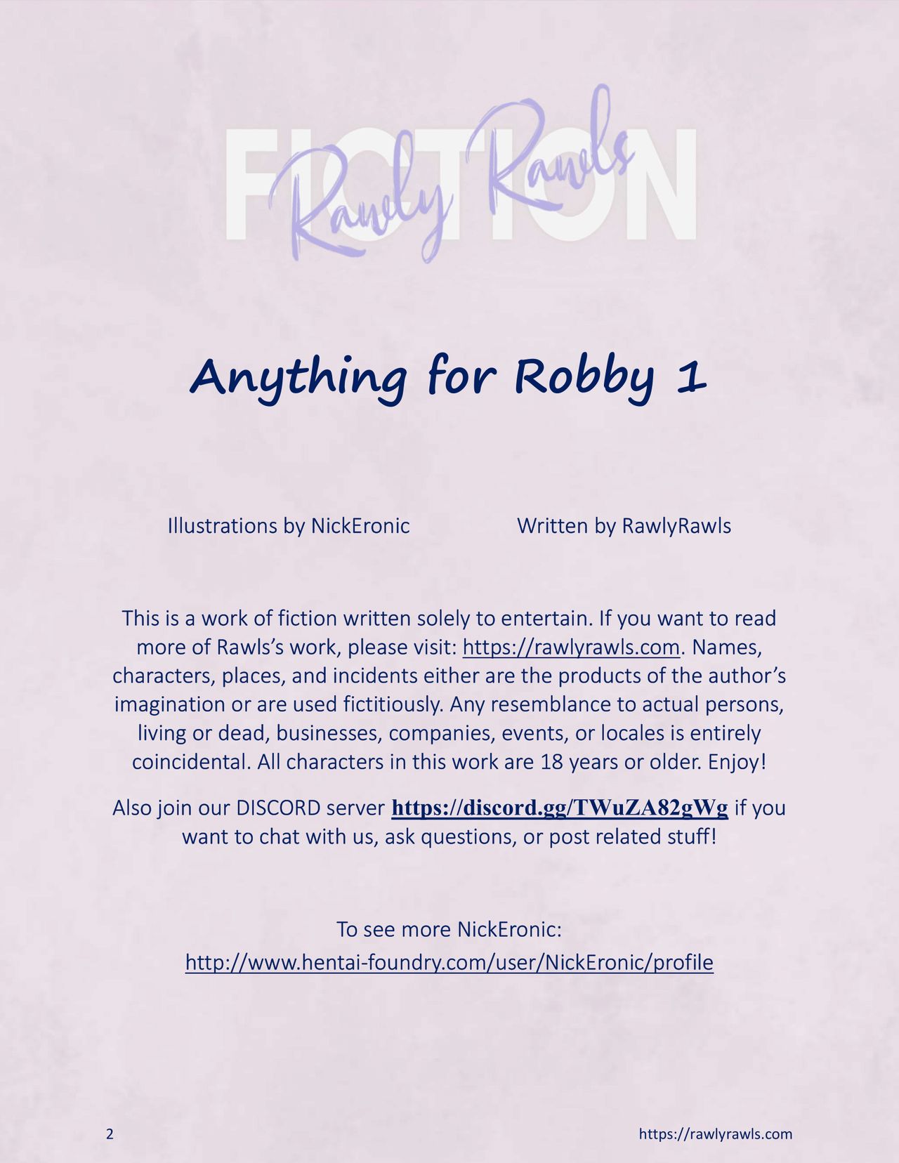 Anything for Robby Chapter 1: Rawly Rawls Fiction page 2 full