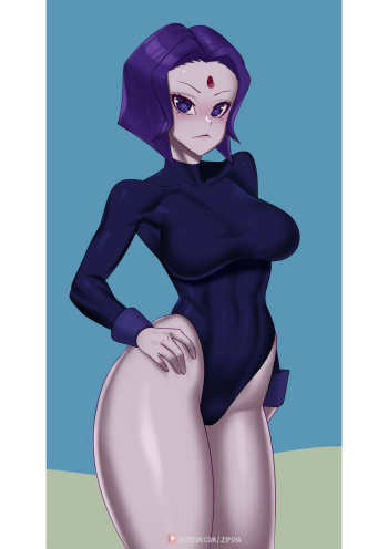 [Zipsha] Raven at the Beach (Teen Titans) cover