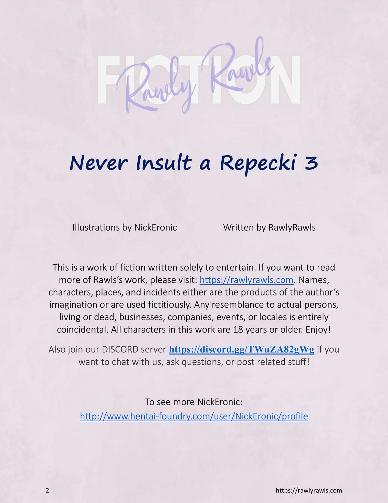 Never Insult a Repecki Chapter 3: Rawly Rawls Fiction page 2 full