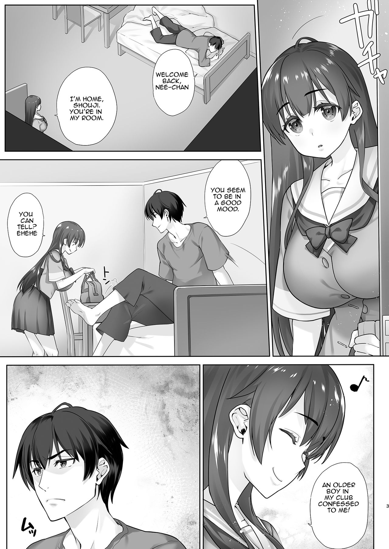 Teihanpatsu JK Onee-chan Manami wa S na Otouto ni Sakaraenai | Low Resilience JK Big Sister Manami Won't Defy her S Younger Brother page 3 full