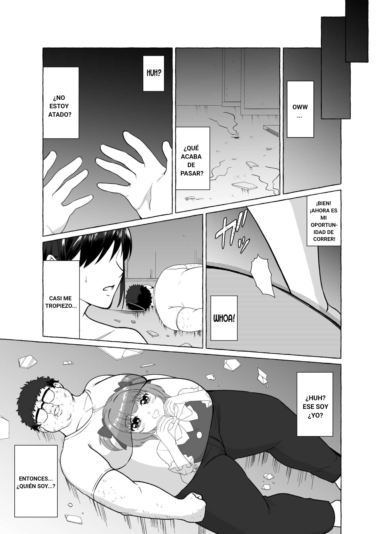 Otaku asqueroso transformado en una hermosa chica. page 4 full