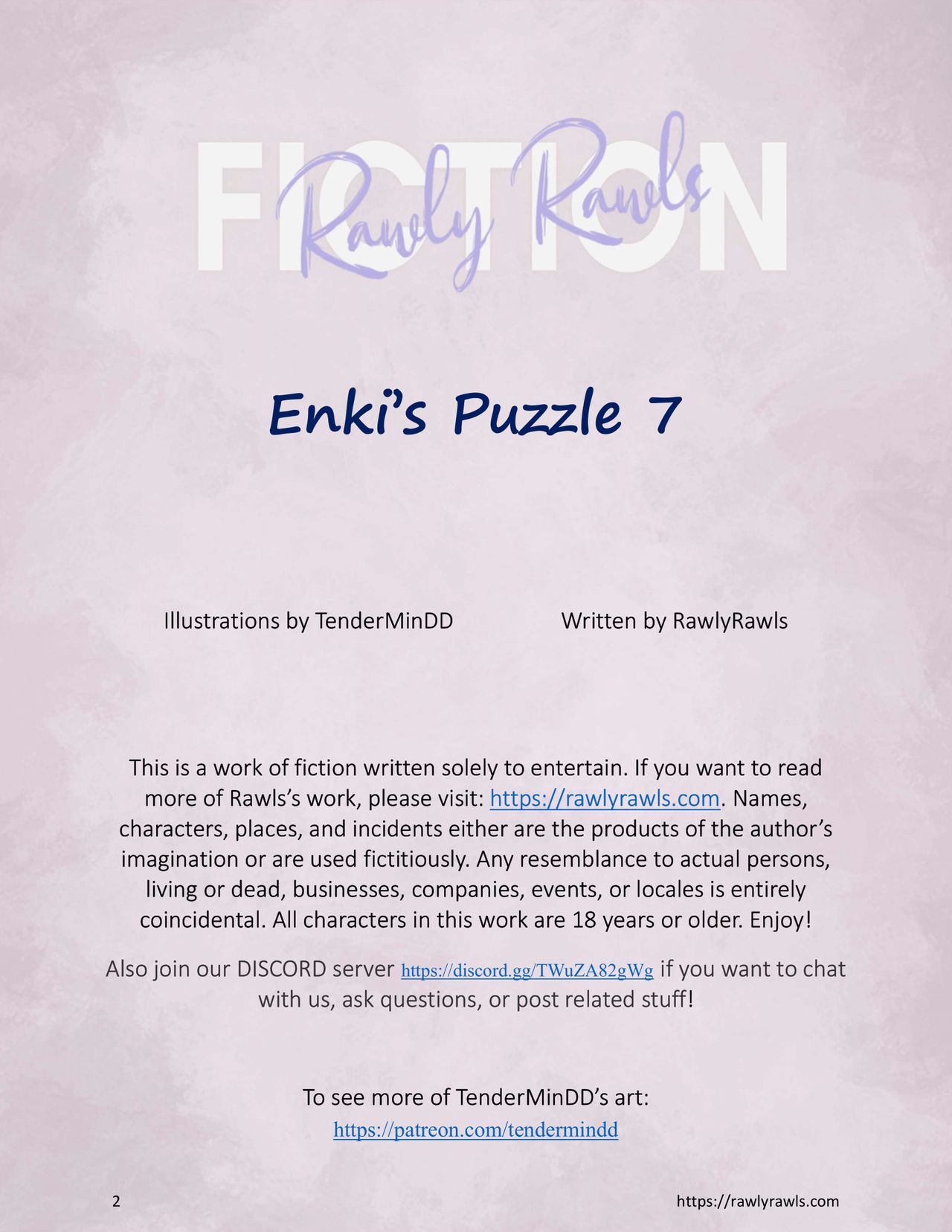 Enki's Puzzle Chapter 7: Rawly Rawls Fiction page 2 full