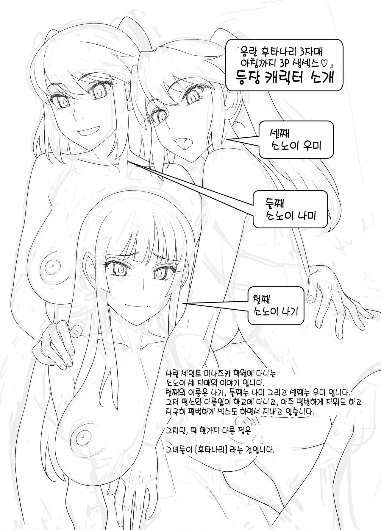 Inran Futanari Sanshimai Asa made 3P Nama Sex | 음란한 후타나리 세 자매의 아침까지 생섹스! page 2 full