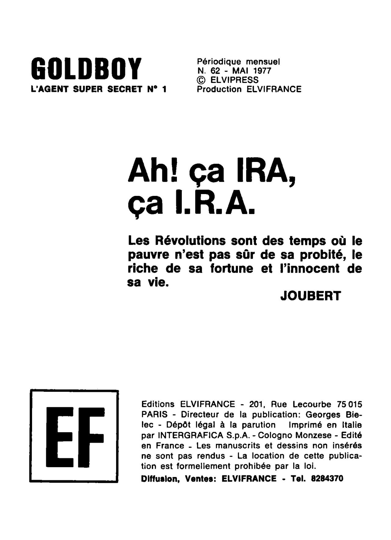 Goldboy 062 - Ah! ça ira, ça I.R.A -  - Mai 1977 page 3 full