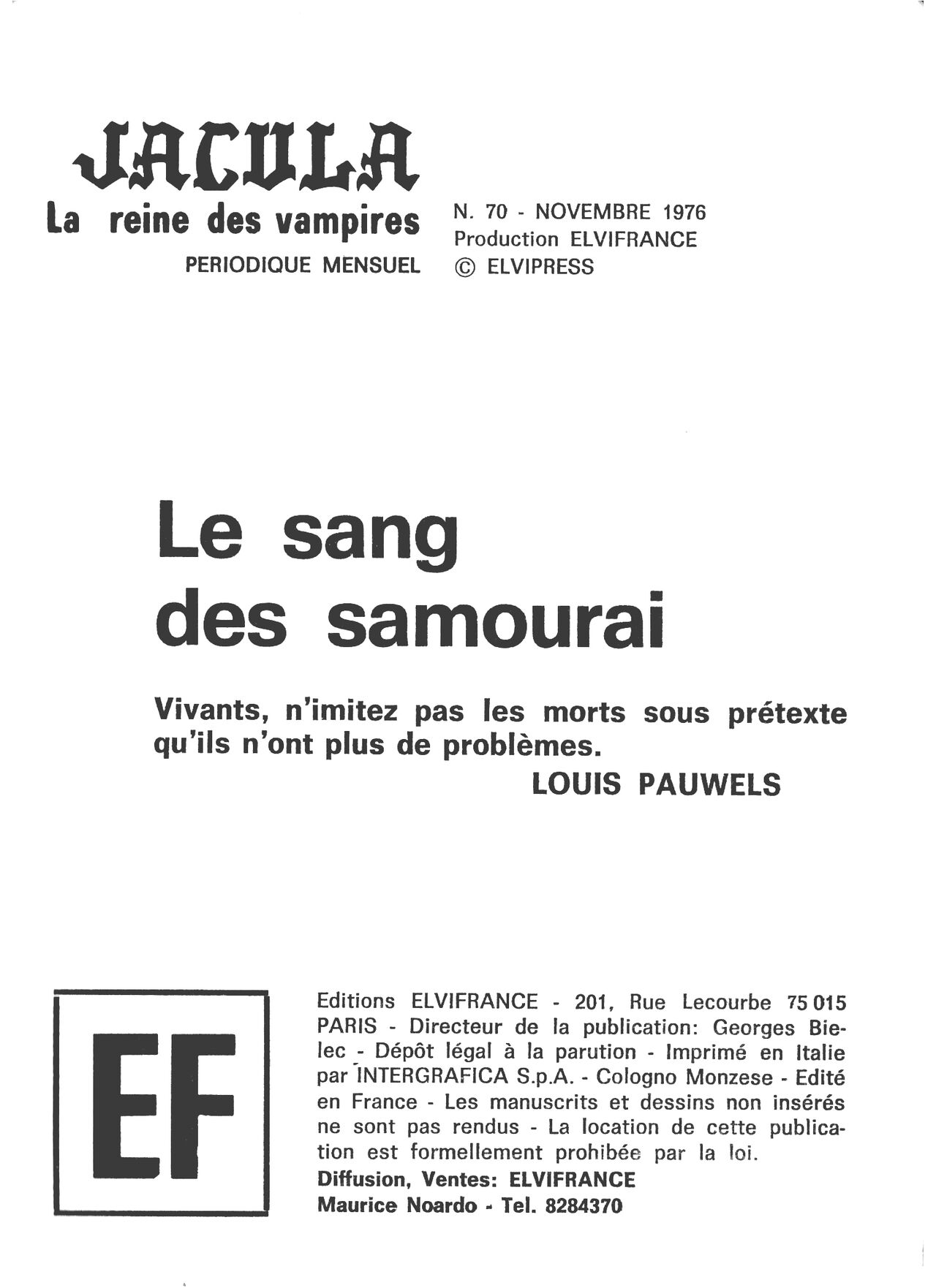 Elvifrance - Jacula - T070 - Le sang des samourai page 3 full