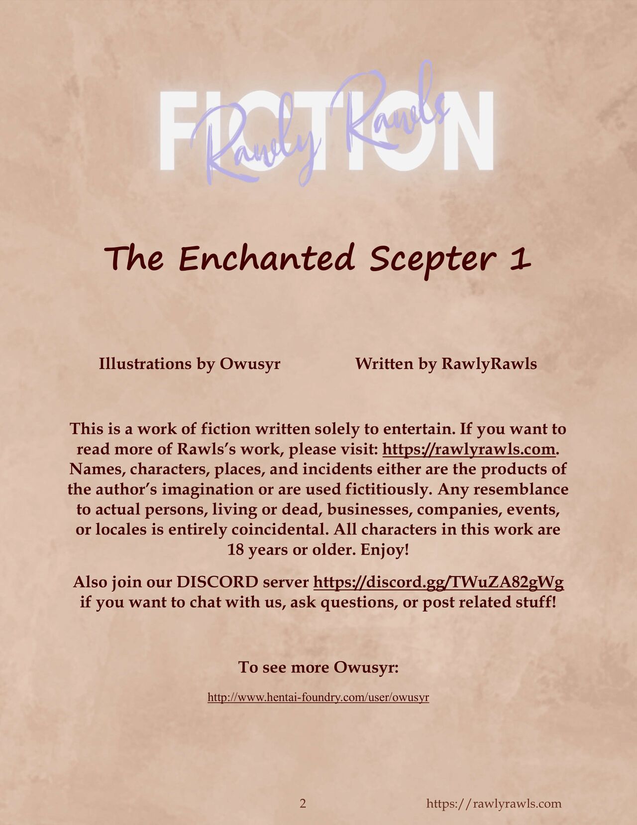 The Enchanted Scepter Chapter 1: Rawly Rawls Fiction page 2 full