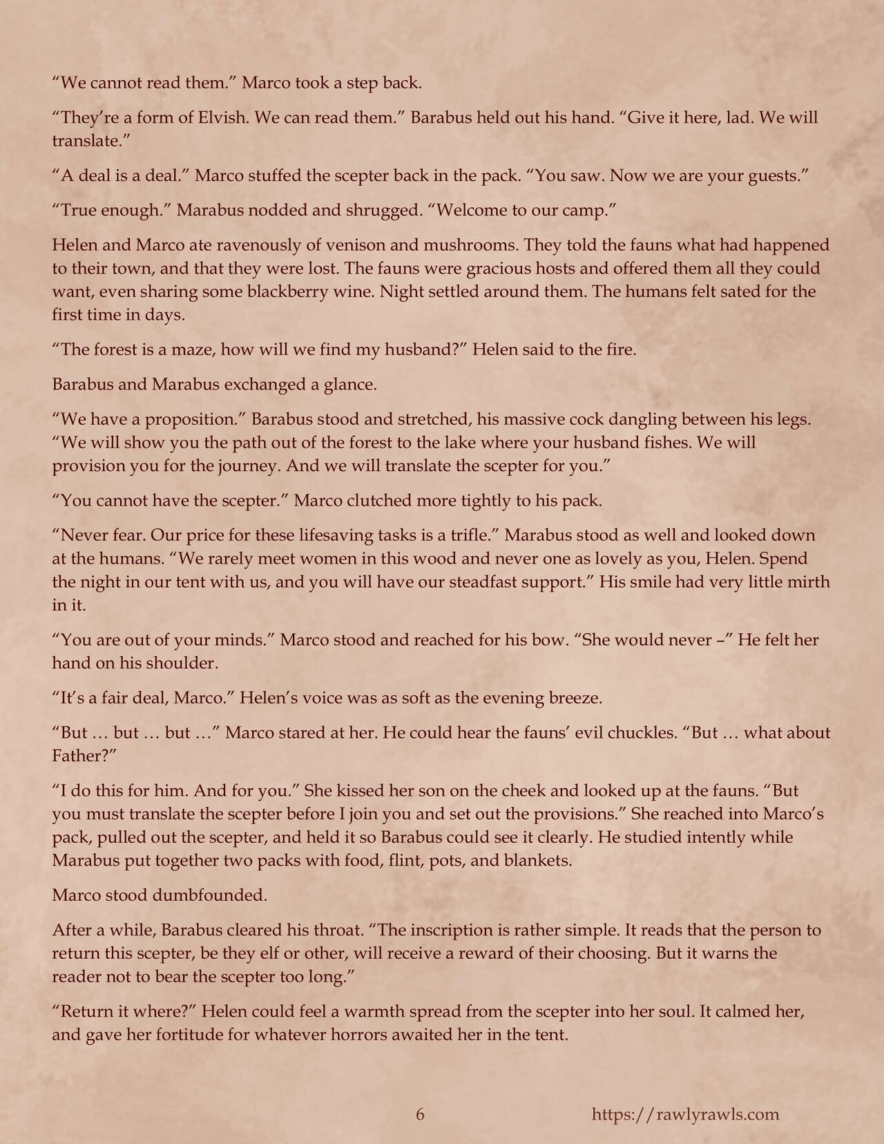 The Enchanted Scepter Chapter 1: Rawly Rawls Fiction page 6 full