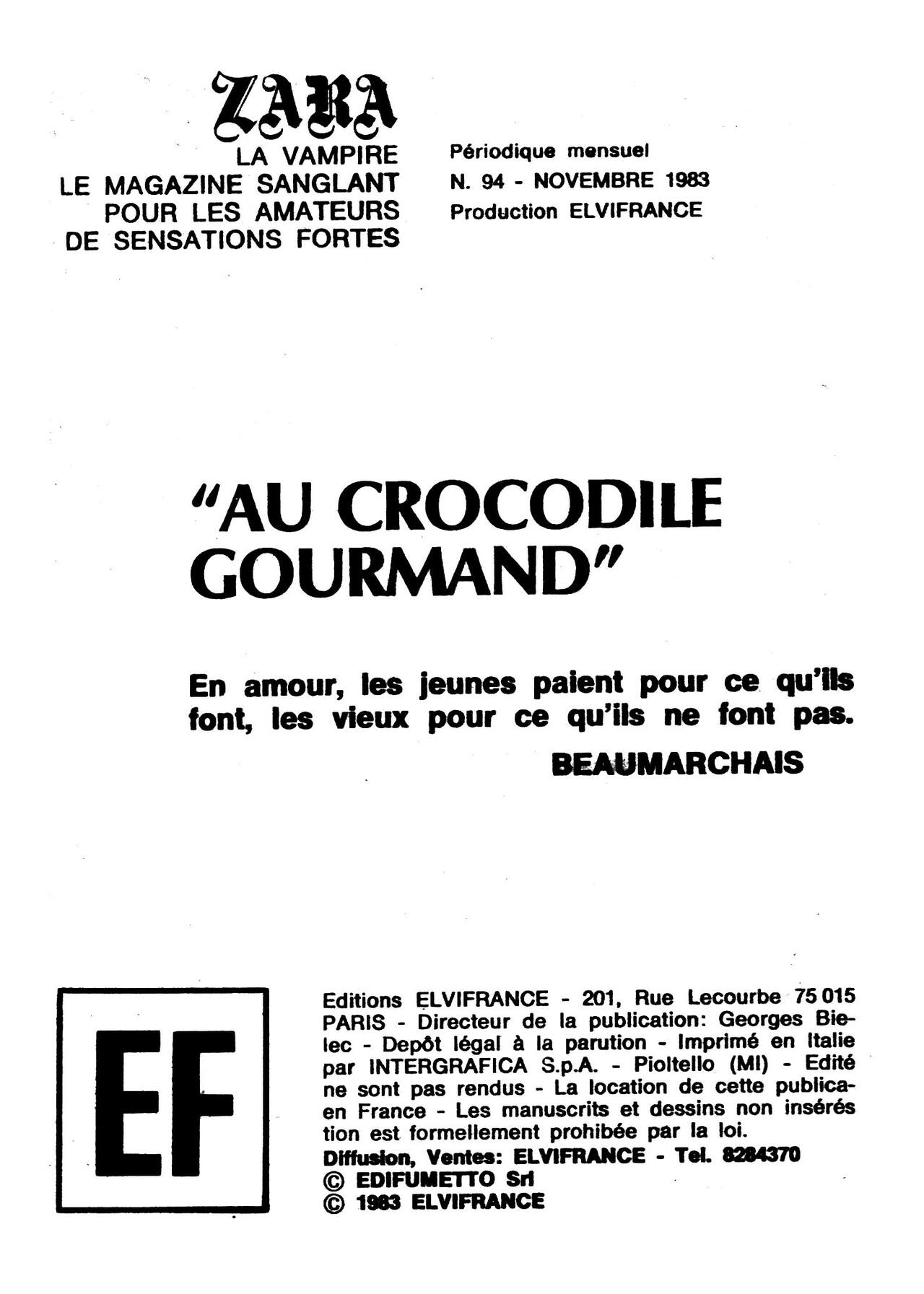 Zara la vampire - 094 - Au crocodile gourmand page 3 full