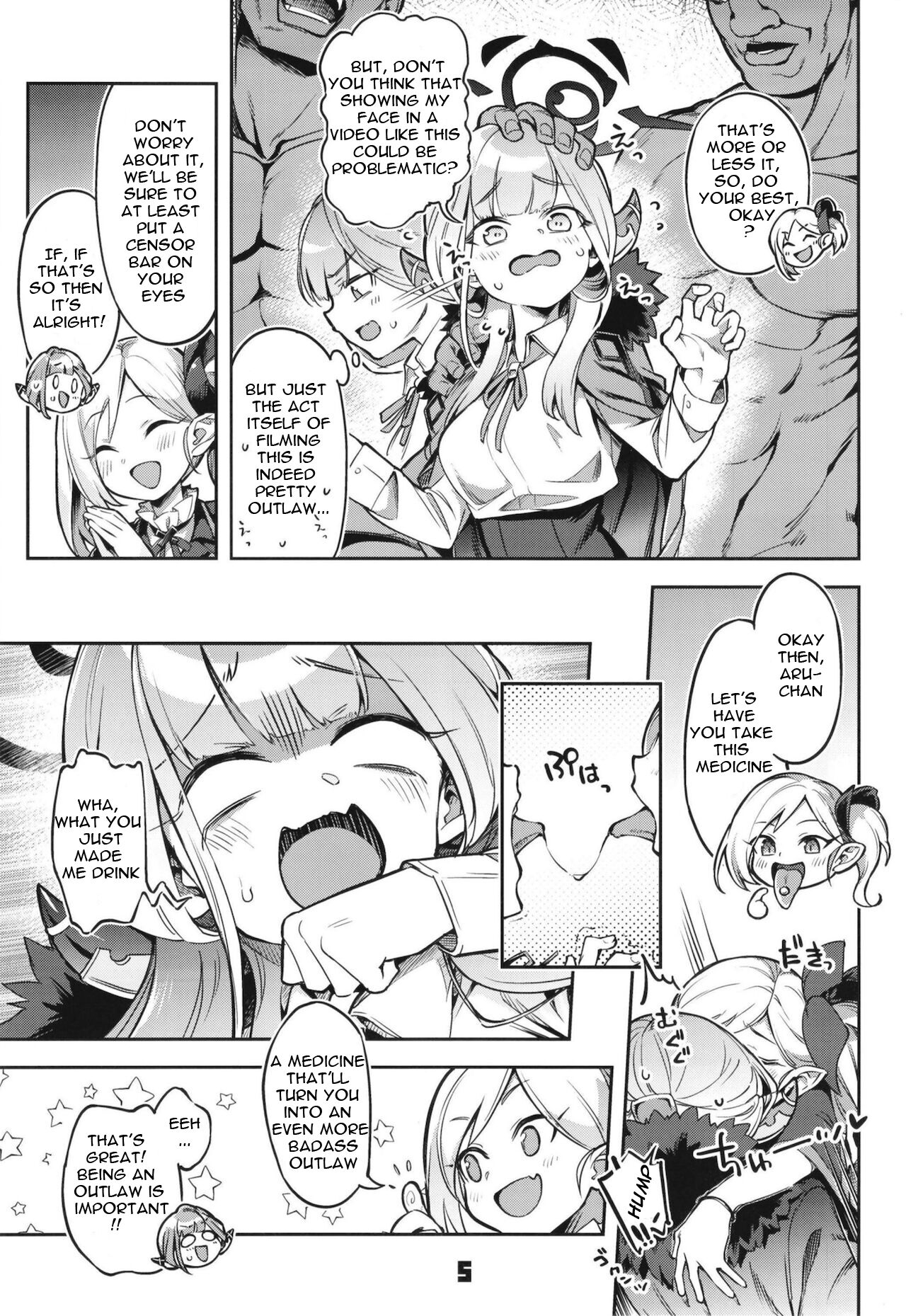 Okane ga Nakunatta Aru-chan wa Kizuitara Kukkyou na Otoko-tachi ni Kakomareteita Ken. | Aru-chan ran out of money and before she noticed, she was surrounded by burly men page 4 full